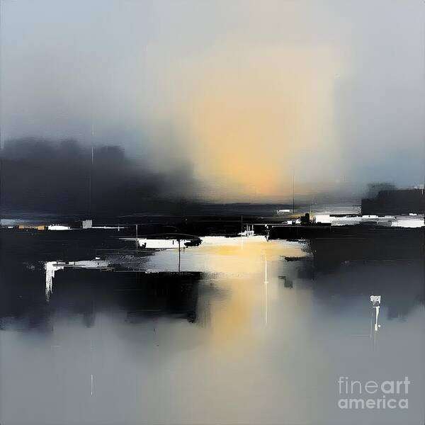 Landscape Art Print featuring the digital art Twilight Horizon by Jennifer Van Niekerk