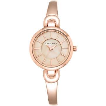 Anne Klein Rose Gold Dial Rose Gold Bangle Ladies Watch