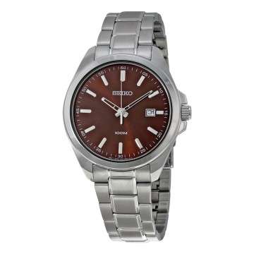 Seiko Brown Dial Stainless Steel Men's Watch
