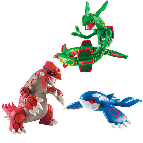 Pokemon Trainers Choice 3 Pack Legendary 4 Inch Figures- Groudon, Kyogre and Rayquaza