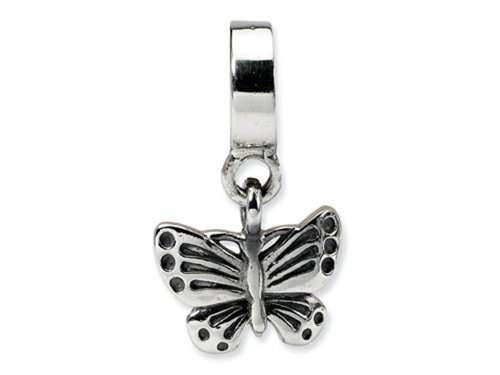 Reflections Sterling Silver Butterfly Dangle Bead / Charm