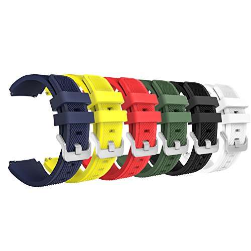 Gear S3 Frontier/ Classic Watch Band, MoKo [6-PACK] Soft Silicone Replacement Sport Strap for Samsun
