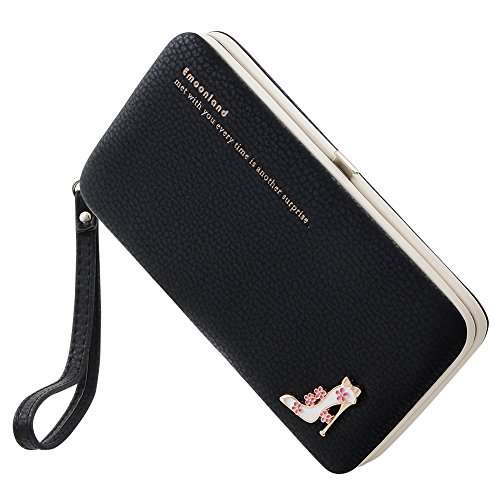 Womens Phone Wallet,Emoonland 2017 Ladies Clutch Purse Leather Card Holder Wallet Mobile Phone Walle