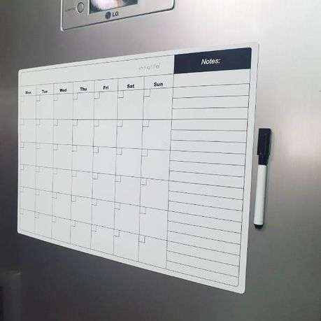 Magnetic Fridge Calendar - Whiteboard Monthly Planner - Dry Erase