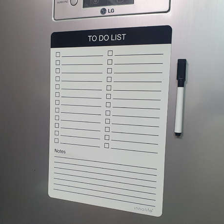 Magnetic Fridge To Do List - Whiteboard Organiser - Dry Erase - Notes