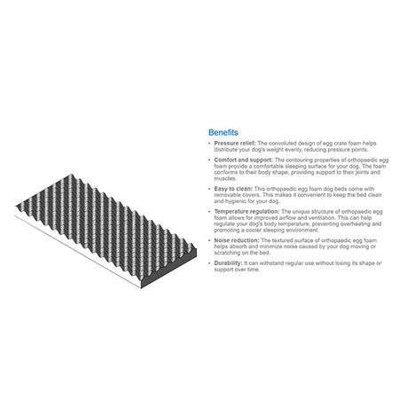 Dog Mattress- Dog Bed- Orthopaedic Dog Mattress- Comfort Pet Bed- Extra Large- Black
