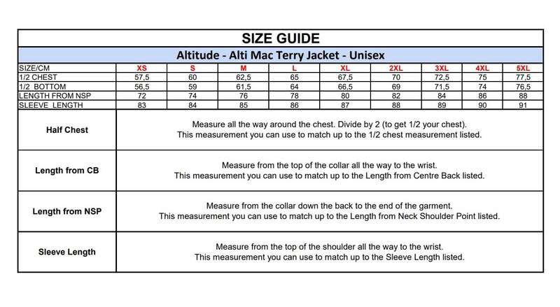Altitude - Alti Mac Terry Jacket - Unisex - Navy -  5XL