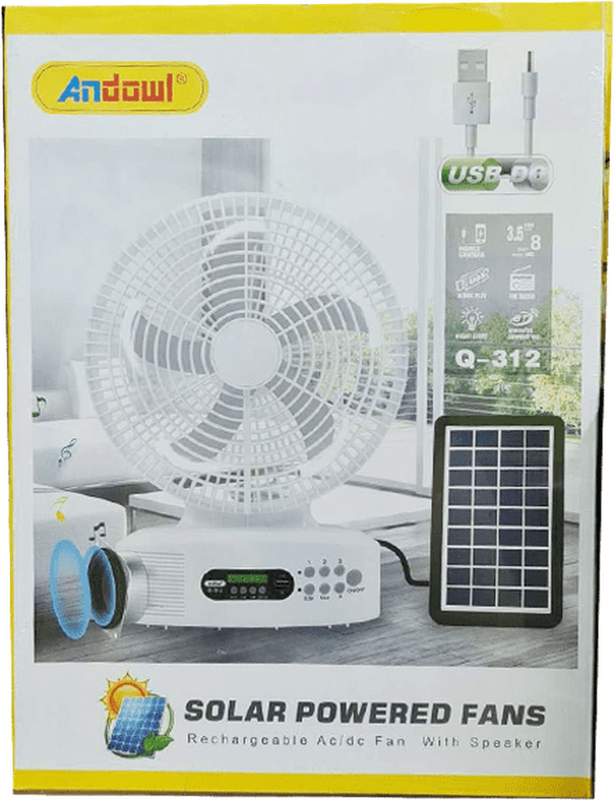 Solar Powered Fan with Radio