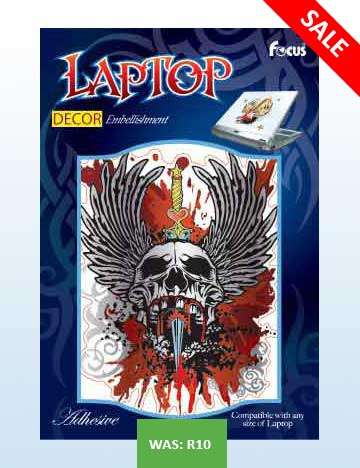 Reduced To Clear - Laptop Sticker CROWNED SKULL- Clearance Stock