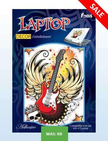 Reduced To Clear - Laptop Sticker GUITAR FOIL- Clearance Stock