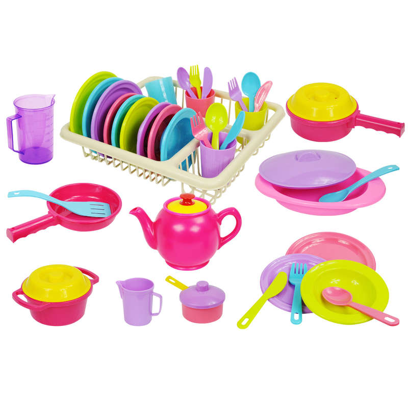 Cooking + Dinner + Tea Set + Drying Rack 45pc- Clearance Stock