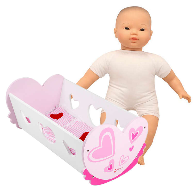Classic World - My First Doll and Cradle Set - Asian- Clearance Stock