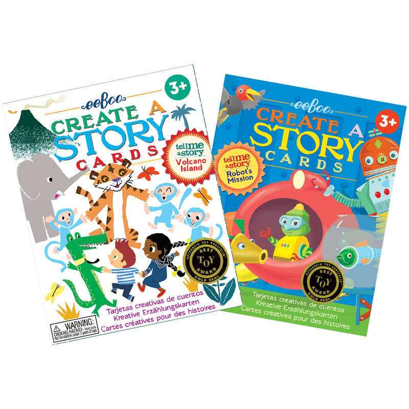 Tell Me a Story Cards Robot + Volcano- Clearance Stock