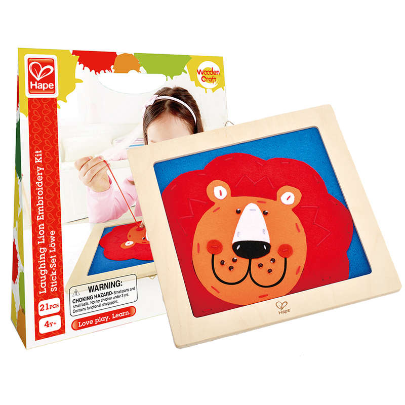 Hape - Embroidery - Laughing Lion- Clearance Stock