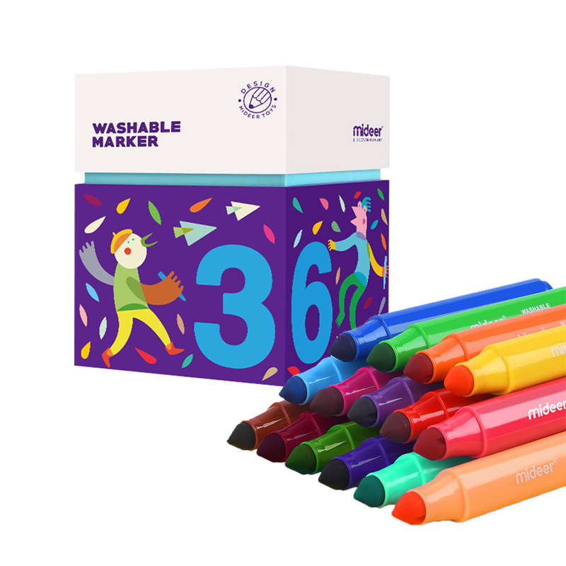 Mideer - Markers Washable - 36 Colours- Clearance Stock
