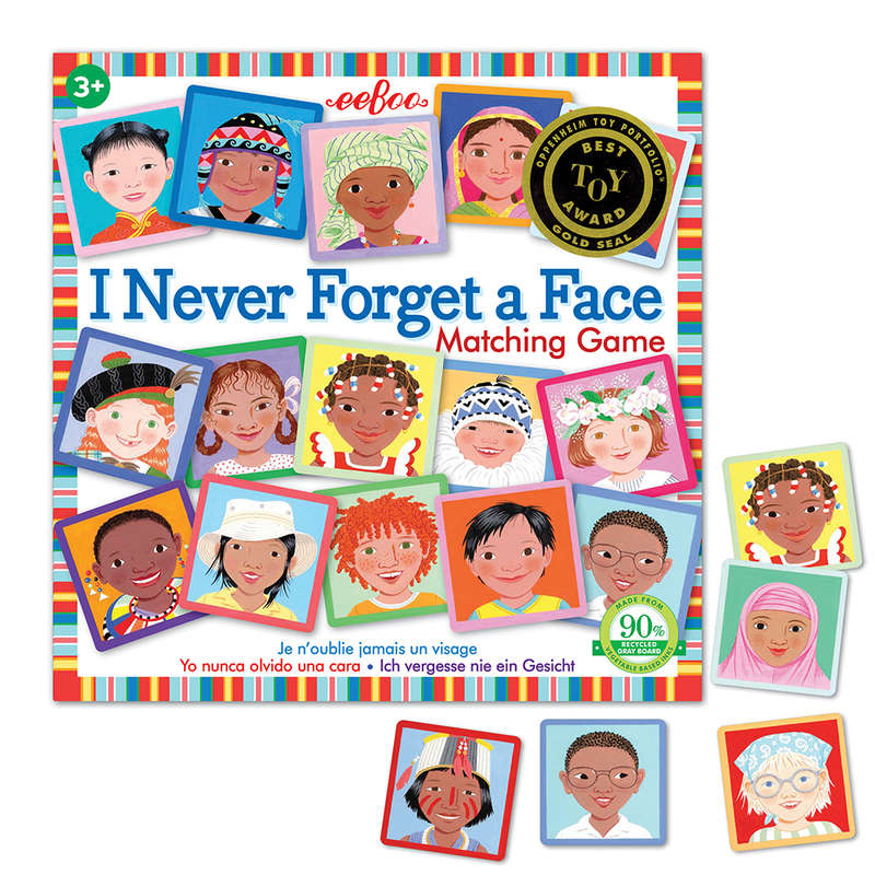 eeBoo I Never Forget a Face Memory Game- Clearance Stock