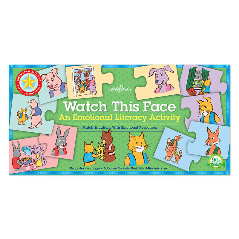 eeBoo Watch This Face All Learner Puzzle Pairs- Clearance Stock