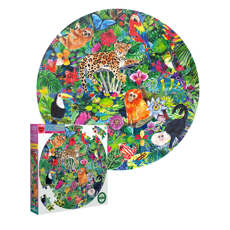 eeBoo Rainforest 100 Piece Puzzle- Clearance Stock
