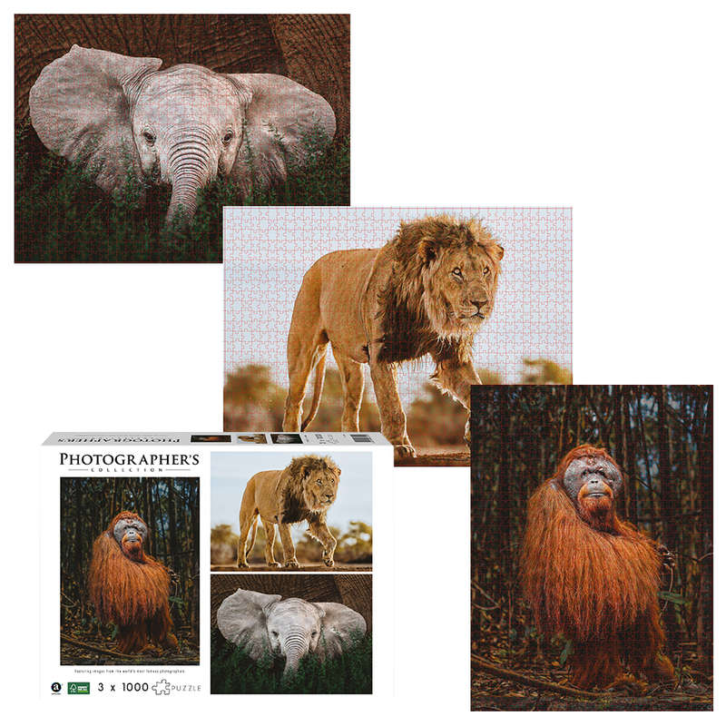 Ambassador - Photographers Collection: 3 x 1000 Piece Puzzle Bundle - Into the Wild - *Damaged pa...