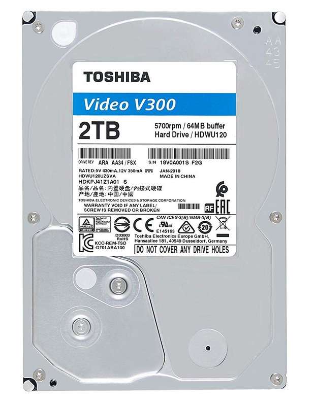 Toshiba  2TB  3.5" SATA Video Streaming Hard Drive