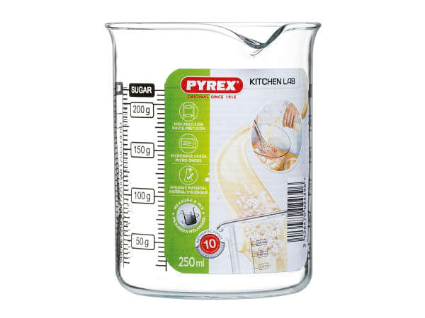 Pyrex Kitchen Lab Beaker with Measurements - LABBK25 - 250ml