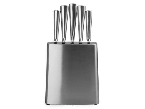 Humble & Mash 5 Piece Stainless Steel Knife Block Set - HMSSKNBL