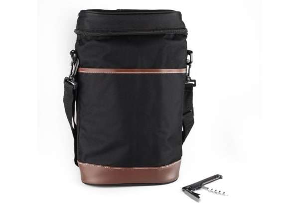 Eco Thermal Shield Insulated Wine Cooler Carry Bag - TSBC - Black