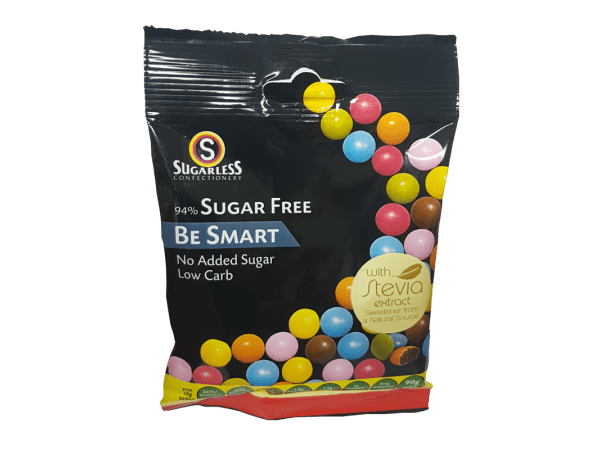 Sugarless Confectionery Be Smart Candy Coated Chocolate Beans, 90g - BES001