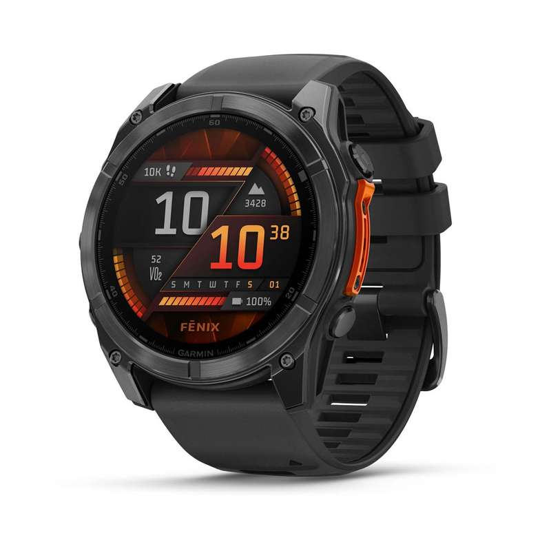 Garmin Fenix 8 (51mm, AMOLED) - Slate Gray with Black Silicone Band