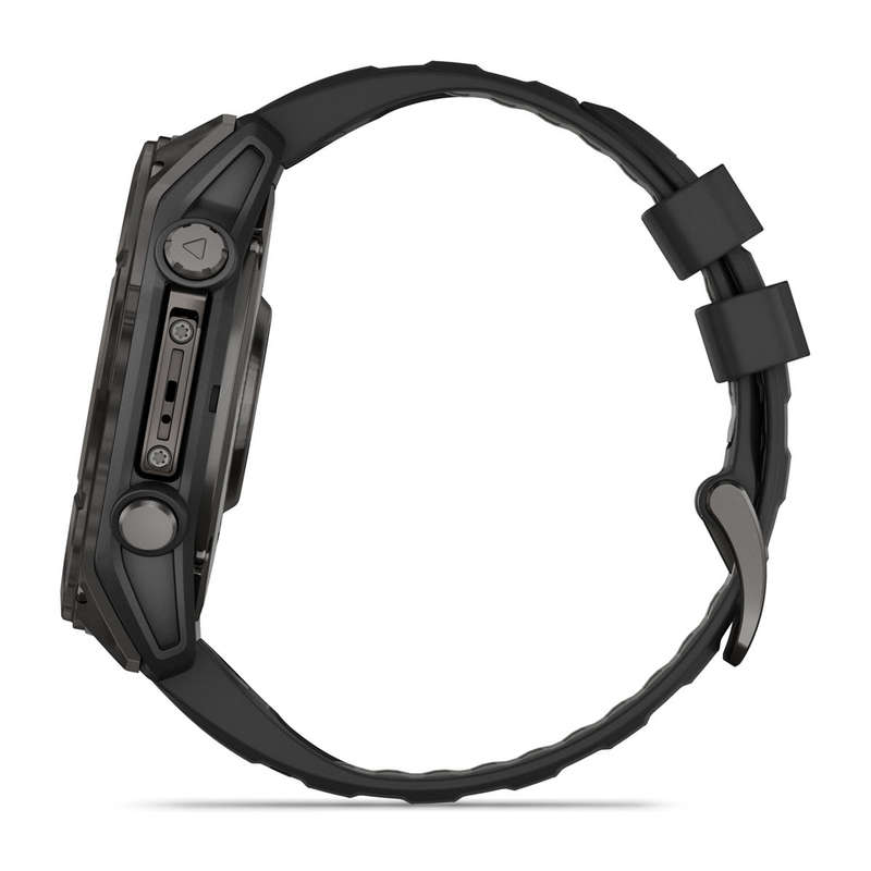 Garmin Fenix 8 (51mm, AMOLED) - Sapphire, Carbon Gray DLC Titanium with Black/Pebble Gray Silicone