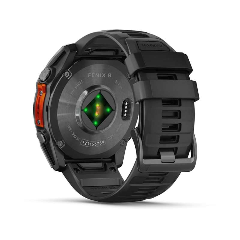 Garmin Fenix 8 (51mm, AMOLED) - Slate Gray with Black Silicone Band