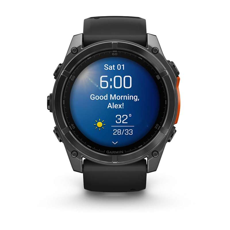 Garmin Fenix 8 (51mm, AMOLED) - Slate Gray with Black Silicone Band