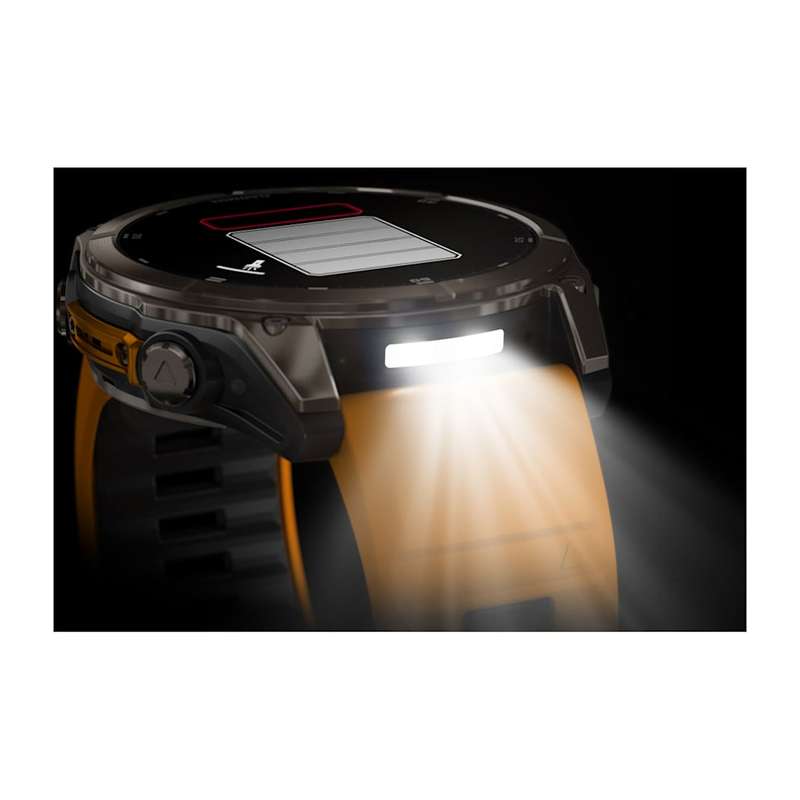 Garmin Fenix 8 (51mm, AMOLED) - Sapphire, Titanium with Spark Orange/Graphite Silicone Band