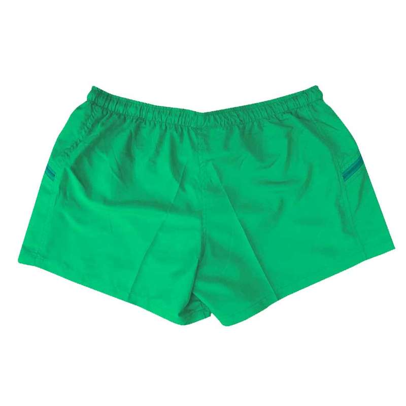 Green low rise "multi" sport shorts by Jan Tee Designs