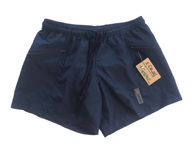 Navy low rise "multi" sport shorts by Jan Tee Designs