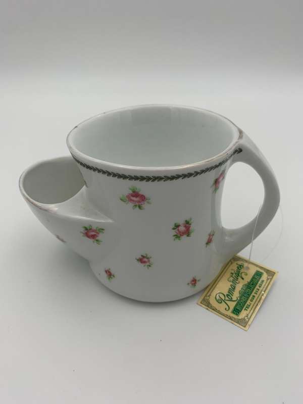 Shaving Cup with Flower Pattern