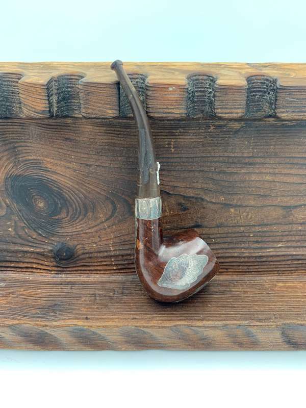 Oak Pipe with Silver Decals