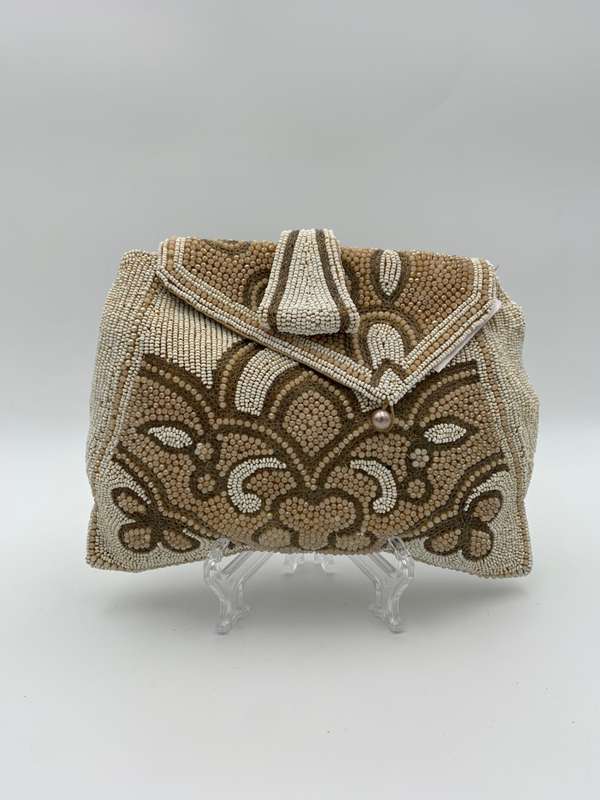 Vintage Cream Clutch Bag