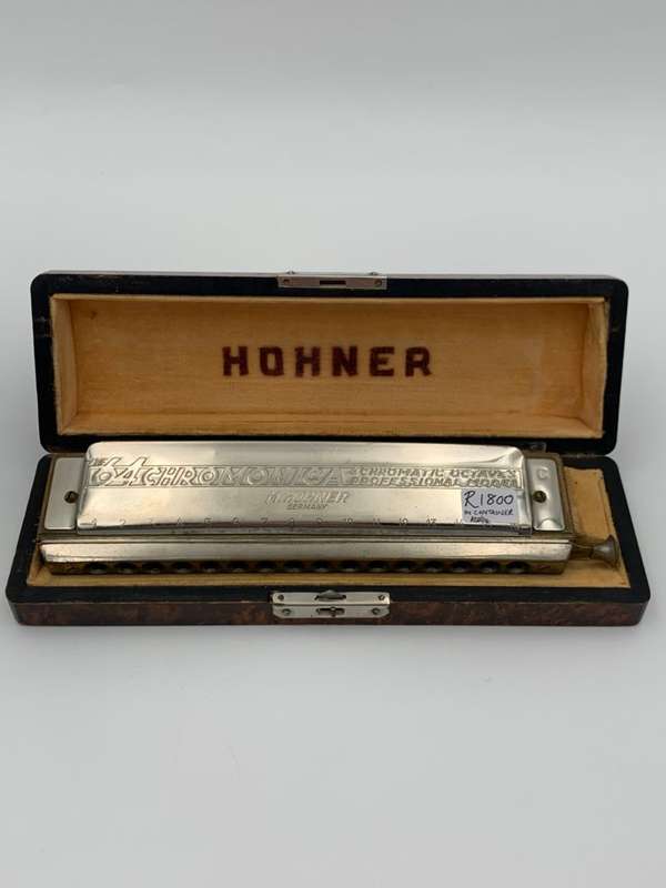 M.Hohner "The 64 Chromonica" Harmonica in Original Case