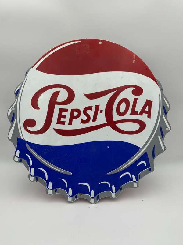 Large Round Pepsi Tin Sign
