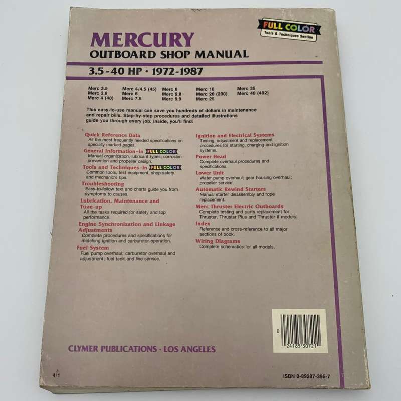 Mercury Outboard Shop Manual