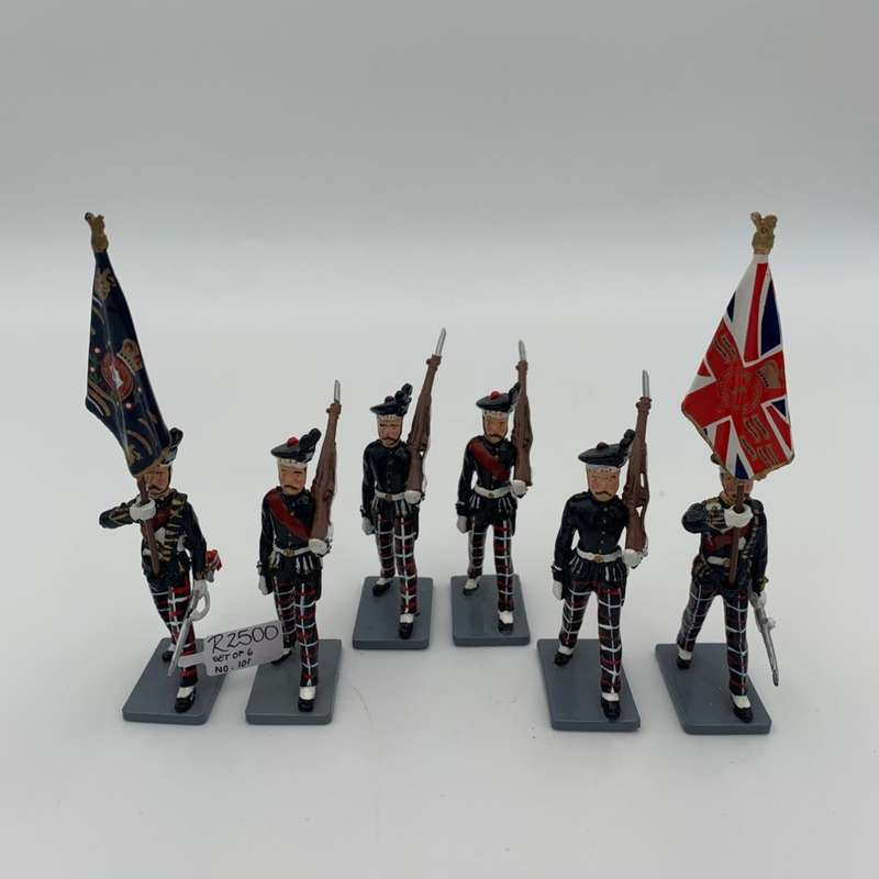 Britain's- King's Own Scottish Borderers Colour Party Marching (Coronation) set of 6