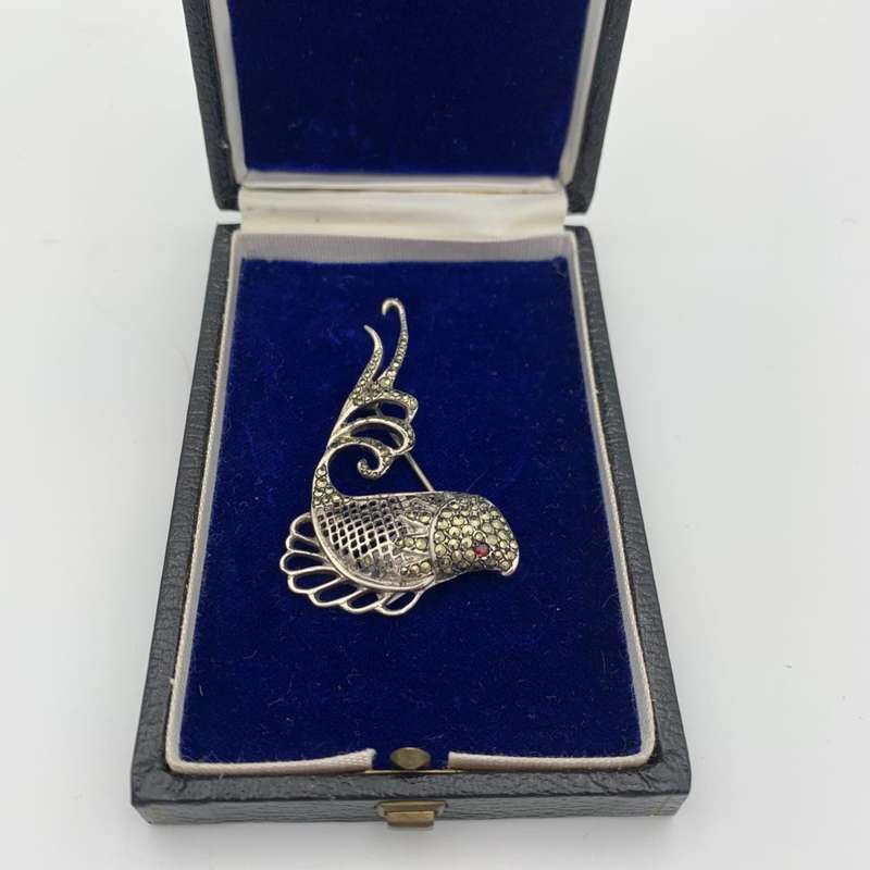 Silver Fish Brooch