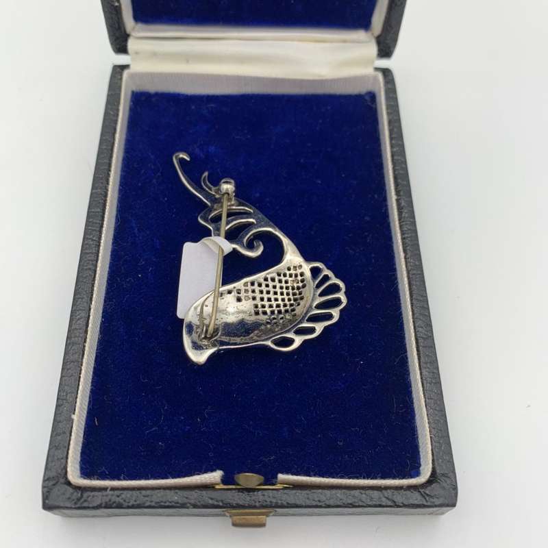 Silver Fish Brooch