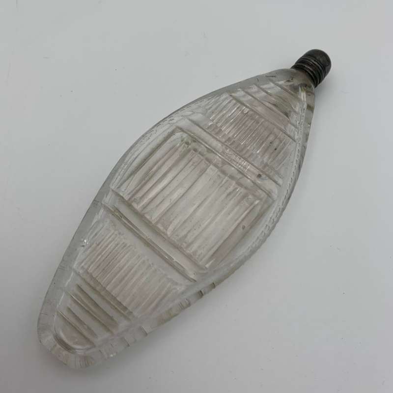 Antique Perfume Bottle with Silver Lid