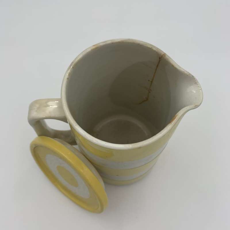 Cornish Ware Yellow Milk Jug (Cracked)