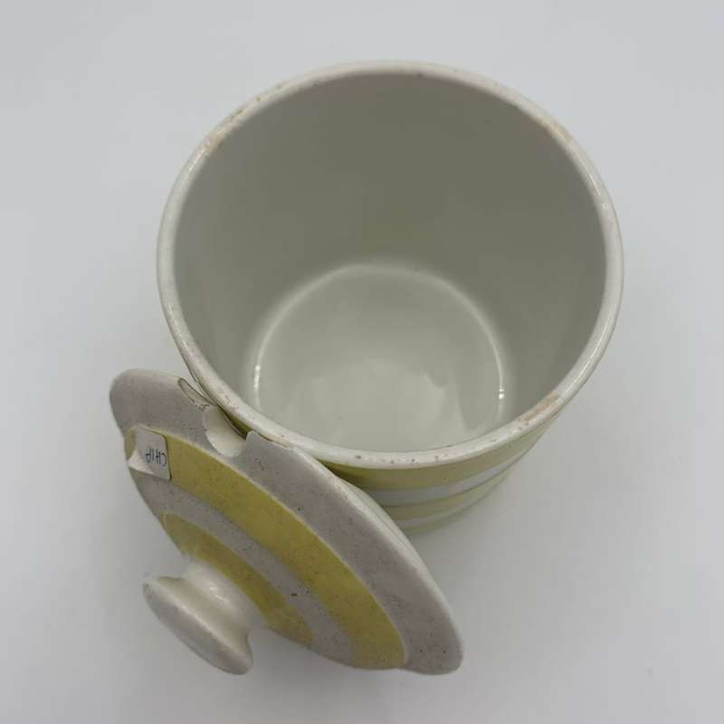Cornishware Yellow Sugar Bowl (Cracked)