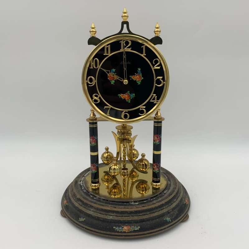 "Kundo" Vintage Clock with Glass Case