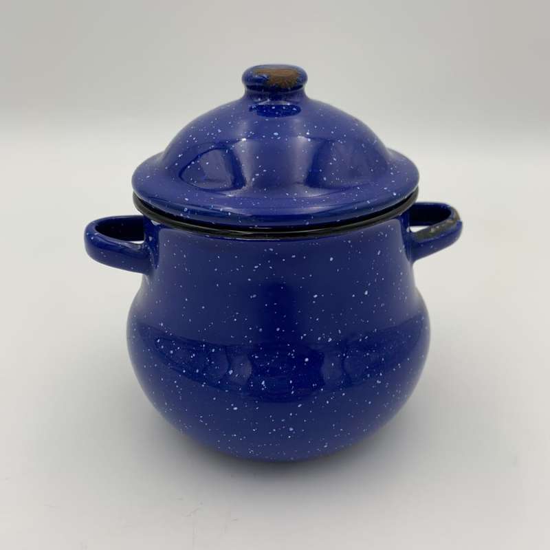 Blue Enamel Sugar Bowl