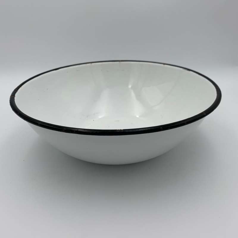 White Enamel Mixing Bowl